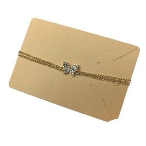 Gold butterfly diamond bracelet